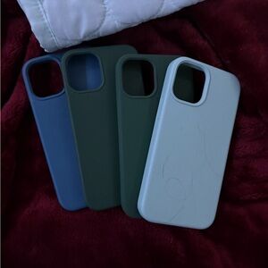 Elegant Silicone Phone Case Collection - Black, Green, Gray